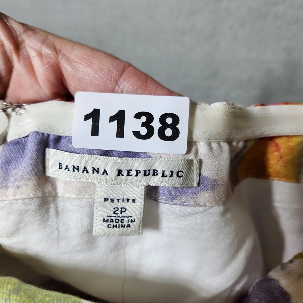 Banana Republic Floral Strapless Dress Size 2P New With Tags - Picture 6 of 12